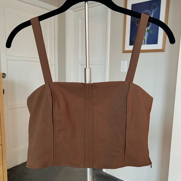 Zara Brown Tank Top - Picture 1 of 5